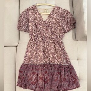 Purple and Cream boutique dress